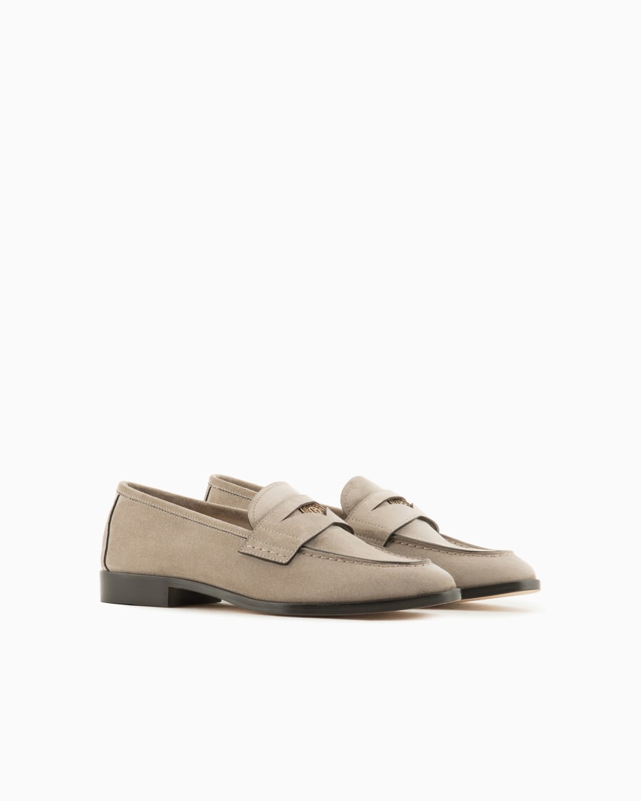 The world of armani MOCASSINI IN SUEDE Smaltimento dello stoccaggio