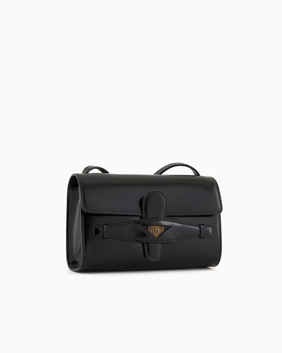 The world of armani DENIM COLLECTION CROSSBODY PICCOLA IN PELLE SPAZZOLATA Vendita calda