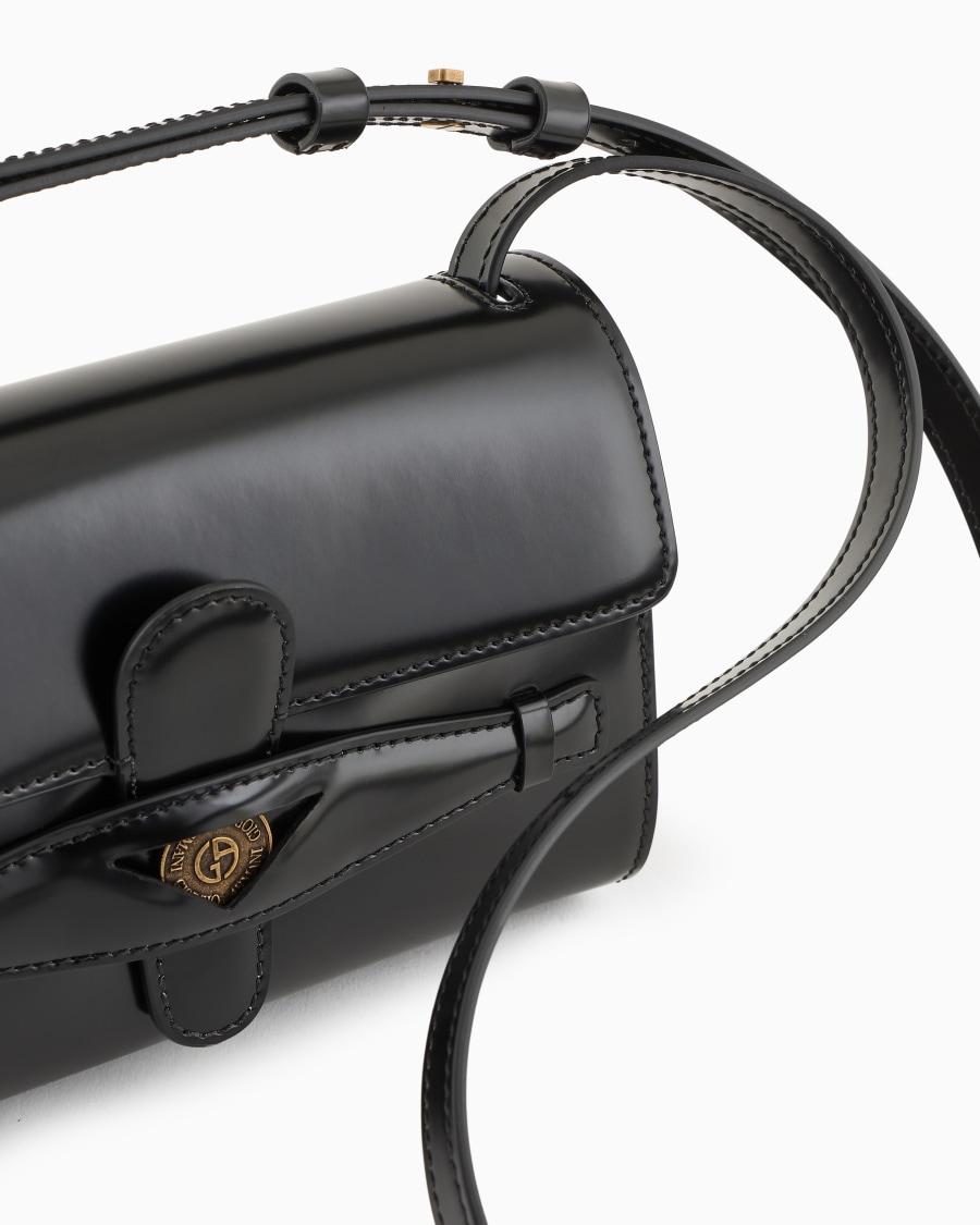 The world of armani DENIM COLLECTION CROSSBODY PICCOLA IN PELLE SPAZZOLATA Vendita calda