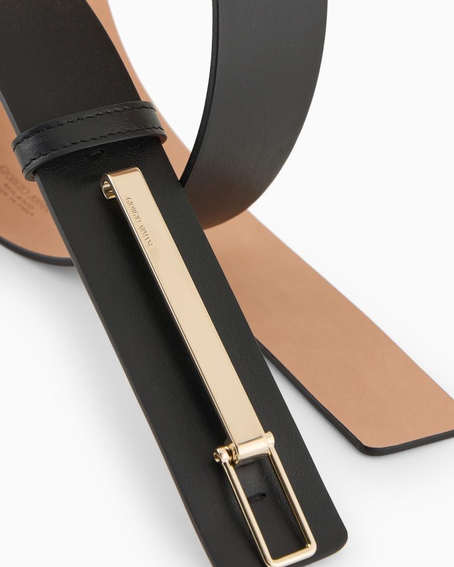 The world of armani CINTURA IN PELLE CON CHIUSURA IN METALLO ASV Latest fashion