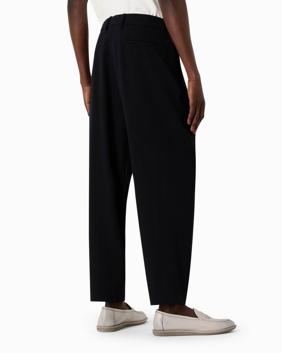 The world of armani PANTALONI A UNA PINCE IN LANA VERGINE Online Outlet