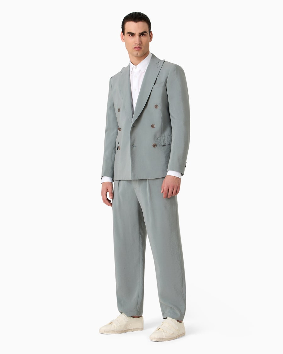 The world of armani CAMICIA REGULAR FIT IN LINO Grandi sconti