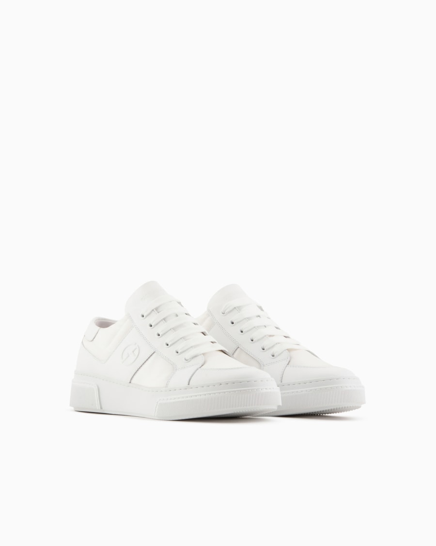The world of armani SNEAKERS IN PELLE E TESSUTO Liquidazione