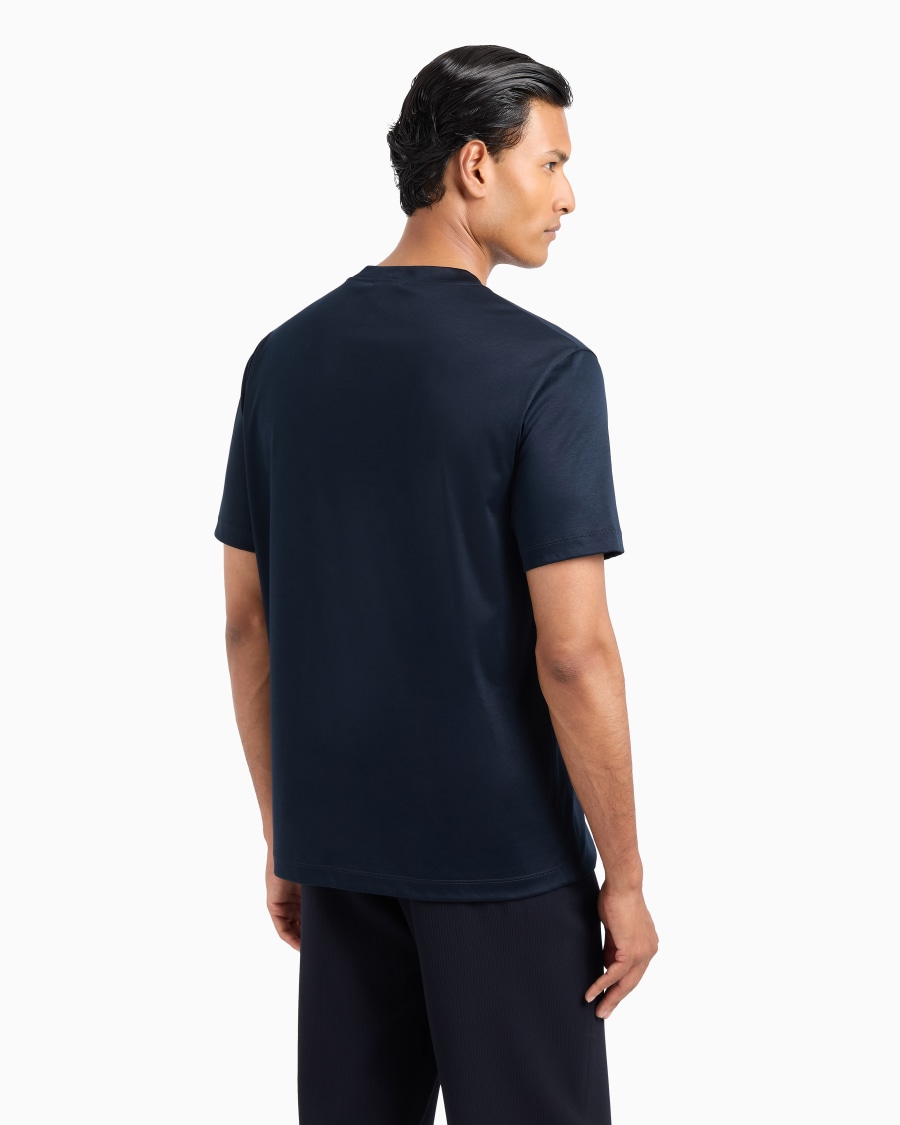 The world of armani T-SHIRT GIROCOLLO IN INTERLOCK DI COTONE Comprane uno, ottenene uno gratis
