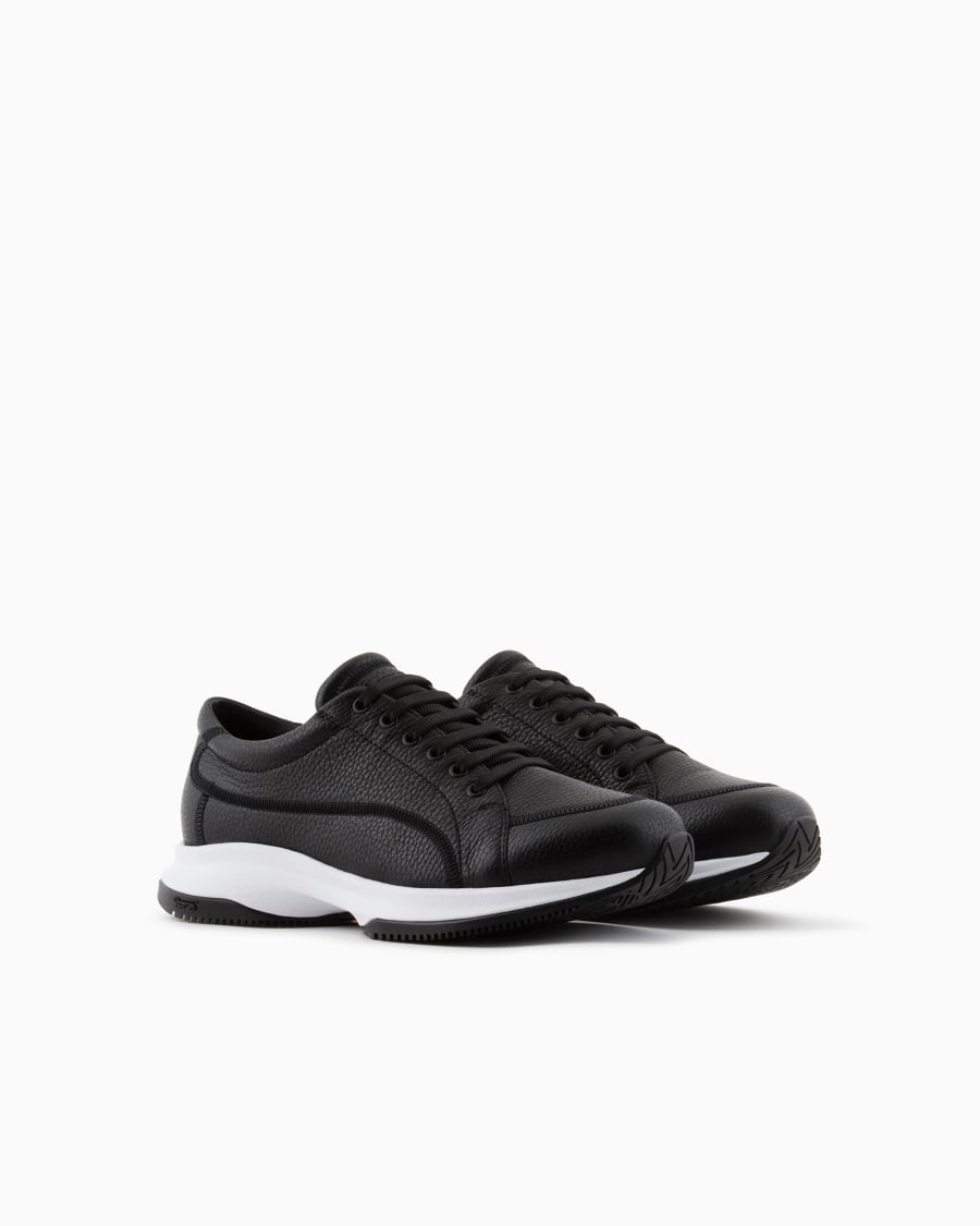 The world of armani SNEAKERS IN CERVO E PELLE Offerta settimanale