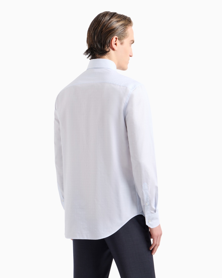 The world of armani CAMICIA REGULAR FIT IN COTONE MICROARMATURATO Rilascio limitato