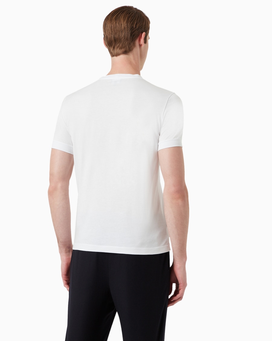 The world of armani T-SHIRT GIROCOLLO BORGONUOVO 11 IN JERSEY DI COTONE PIMA Ultimi tre giorni