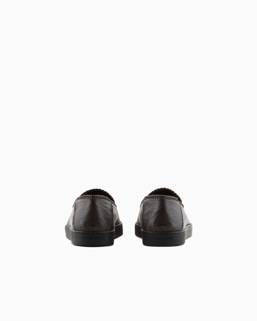 The world of armani GALLERIA 3 SLIP-ON IN CERVO CON INFILATURE Fino al 50% di sconto