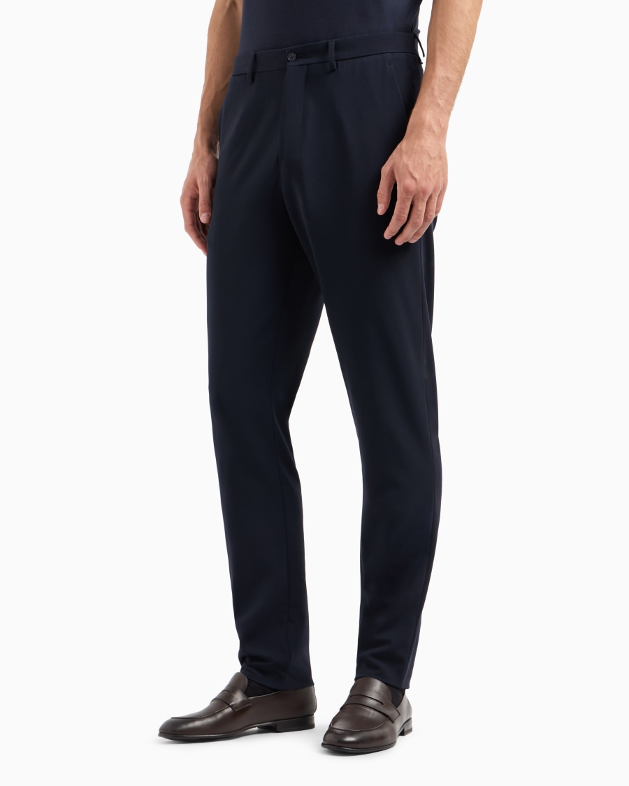 The world of armani PANTALONI IN TELA DI LANA BISTRETCH Only for today