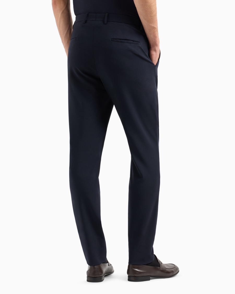The world of armani PANTALONI IN TELA DI LANA BISTRETCH Only for today