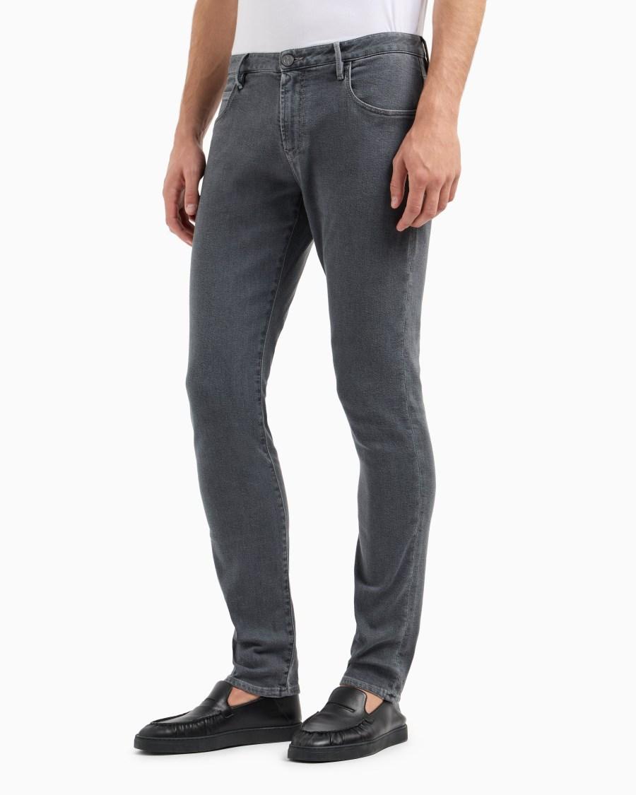 The world of armani PANTALONE 5 TASCHE SLIM FIT IN DENIM DI COTONE STRETCH Fino al 55% di sconto