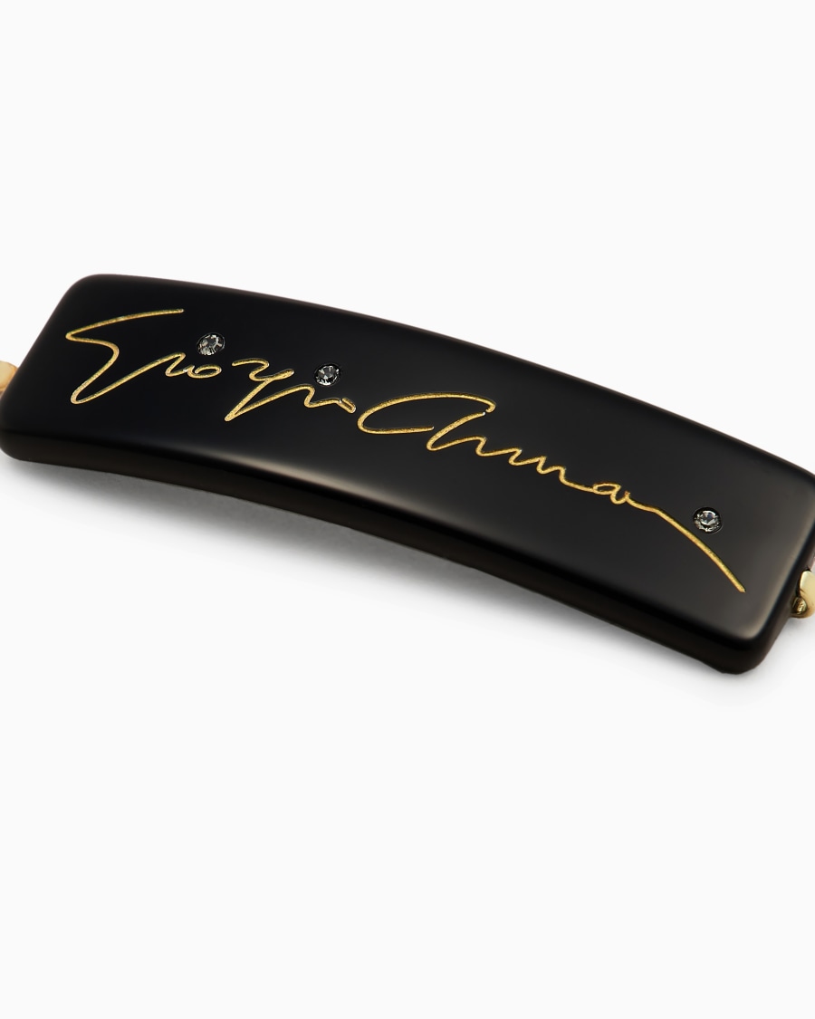 The world of armani FERMAGLIO CON LOGO SIGNATURE In vendita