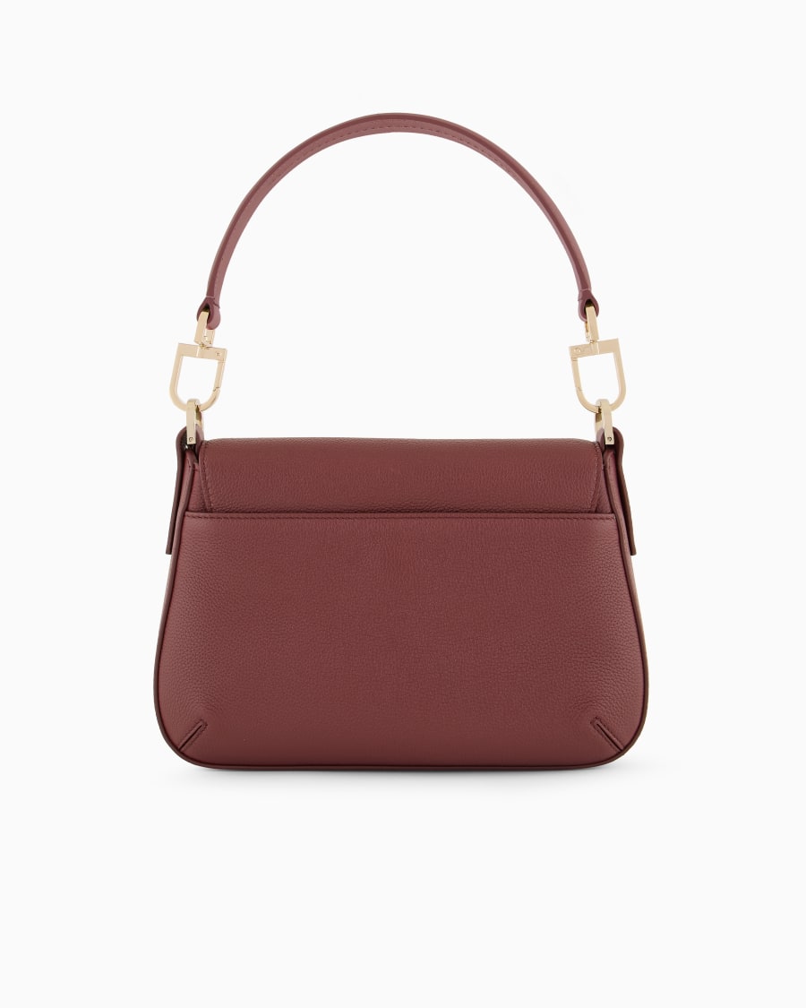 The world of armani BORSA A MANO PICCOLA LA PRIMA SOFT IN PELLE GRANATA ASV 2025