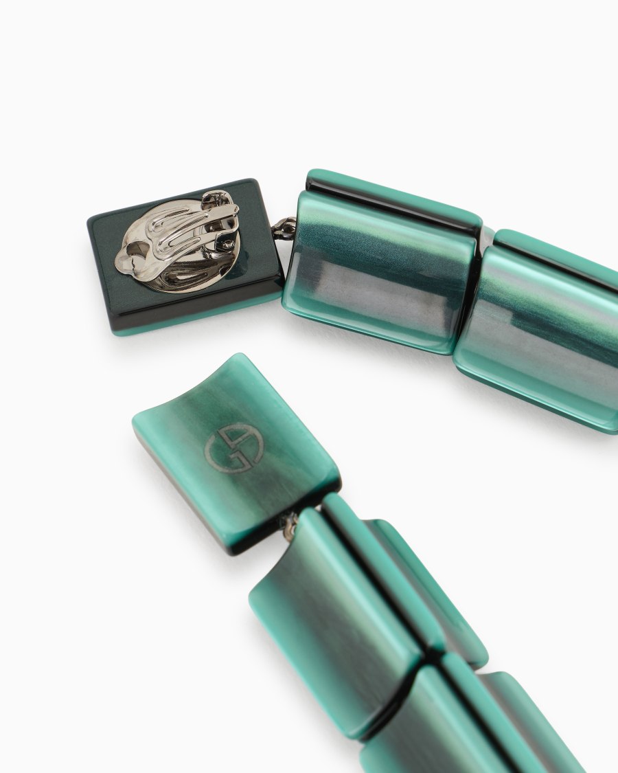 The world of armani ORECCHINI A CLIP CON PENDENTI IN RESINA Fino Al -60%