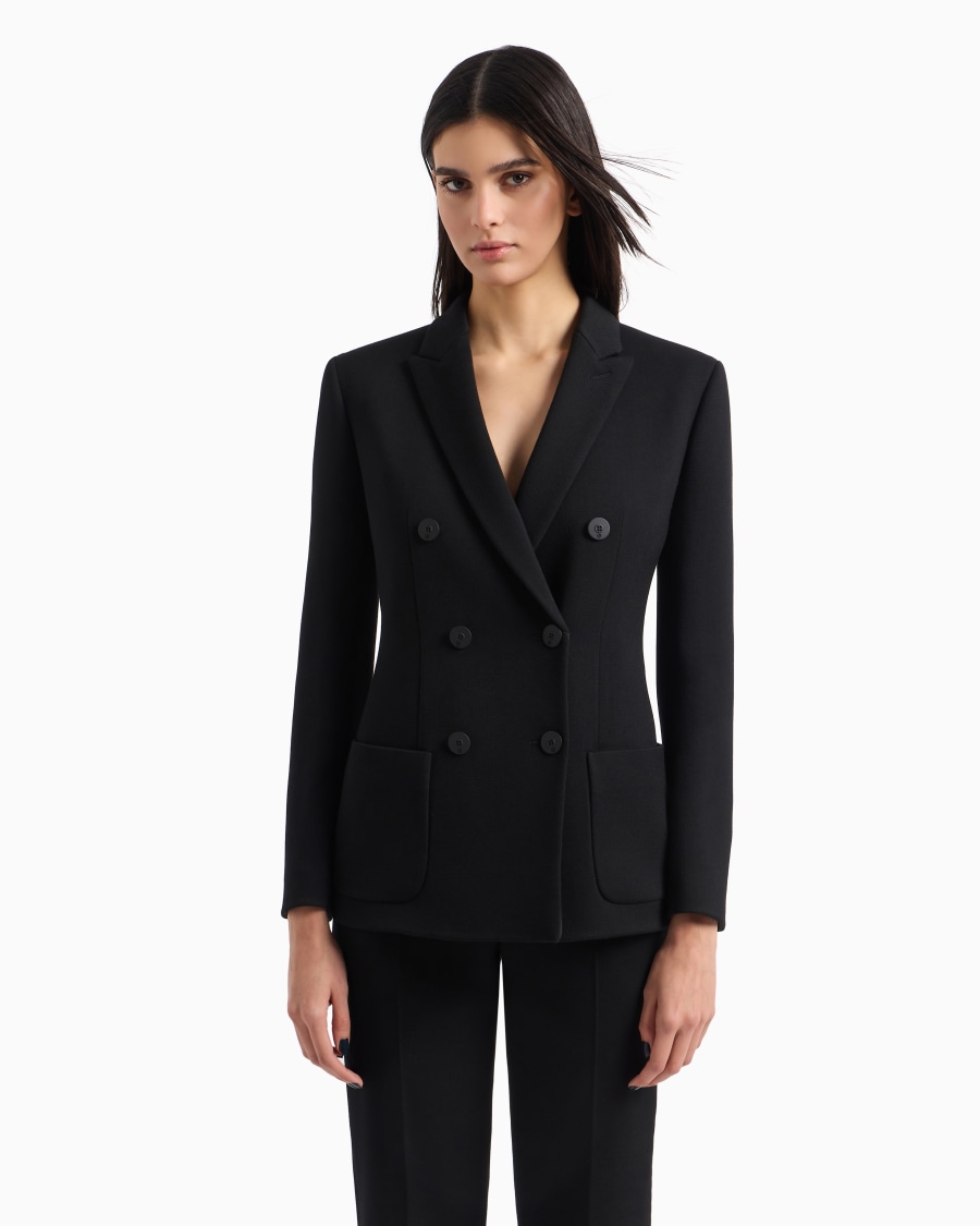 The world of armani GIACCA DOPPIOPETTO IN LANA DOUBLE STRETCH Sottocosto