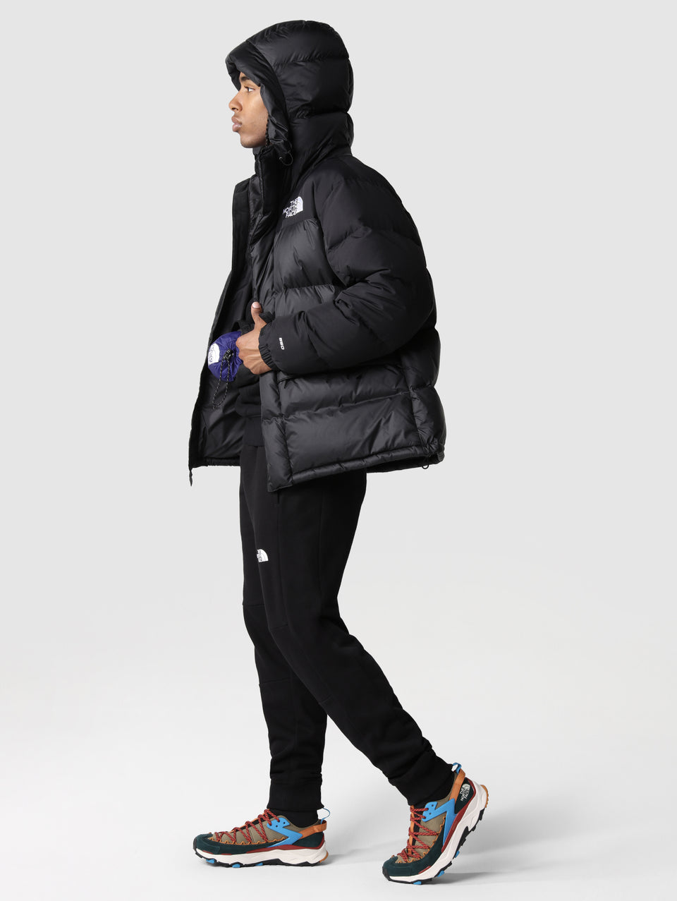 THE NORTH FACE Piumino con Cappuccio Color Block Himalayan Nero Sconto