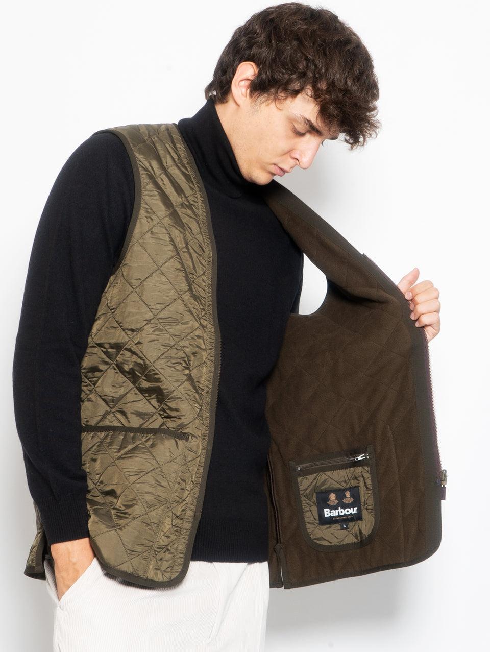 BARBOUR Gilet trapuntato Polarquilt Verde Economico