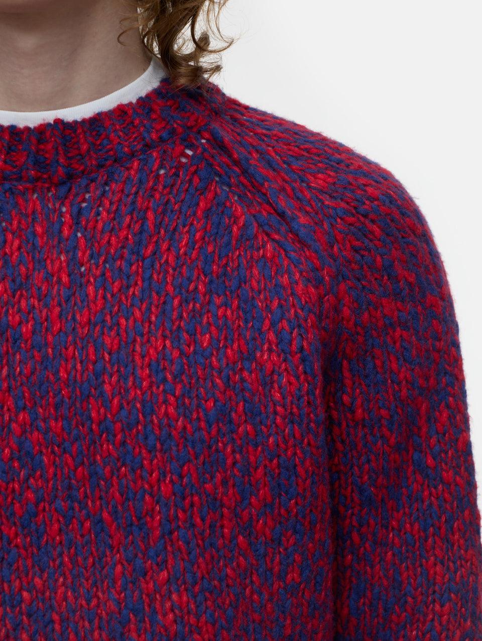 CLOSED Maglione in Lana Mouliné Rosso/Blu Online