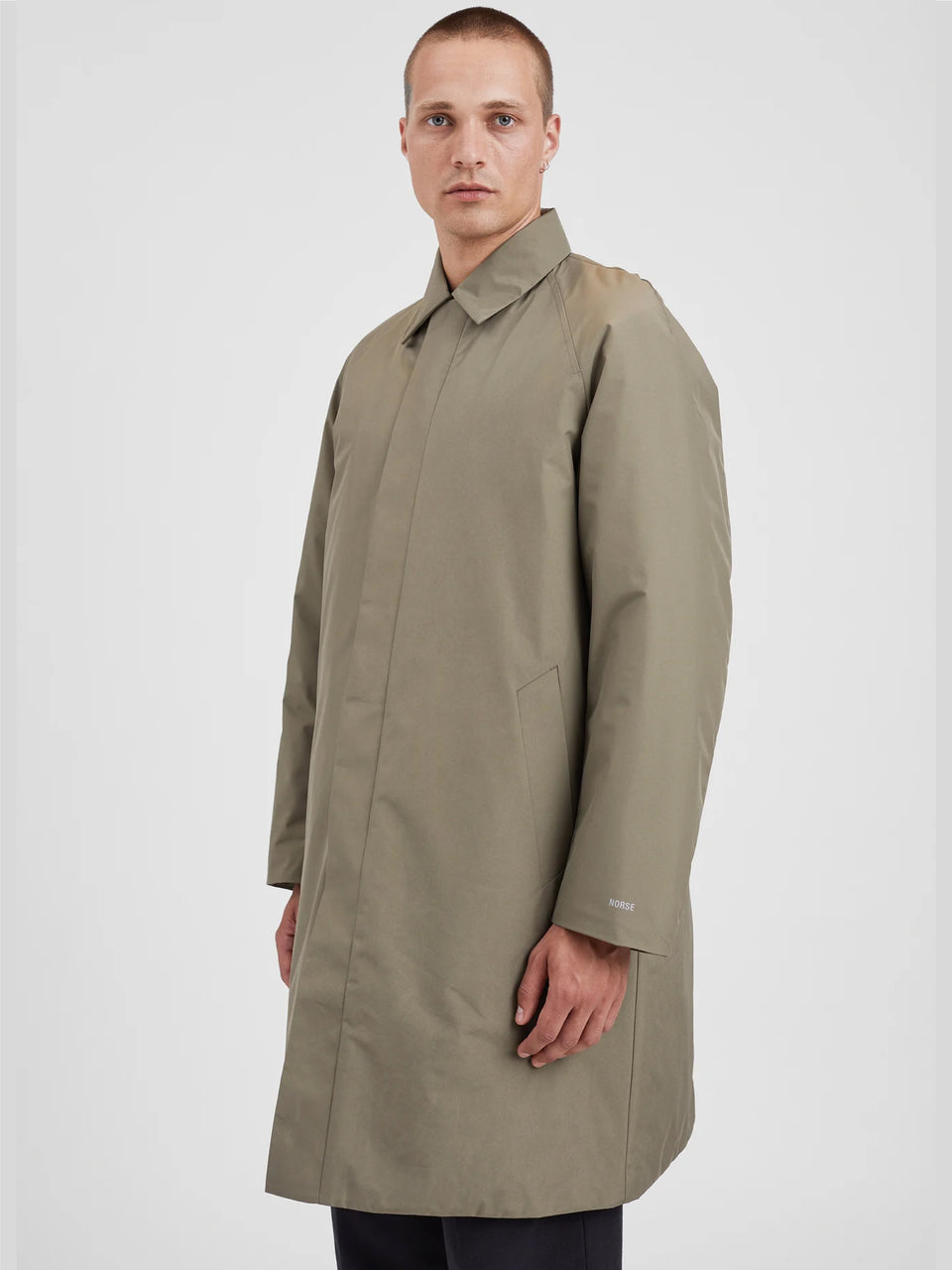 NORSE PROJECTS Cappotto Impermeabile in Membrana Verde Outlet