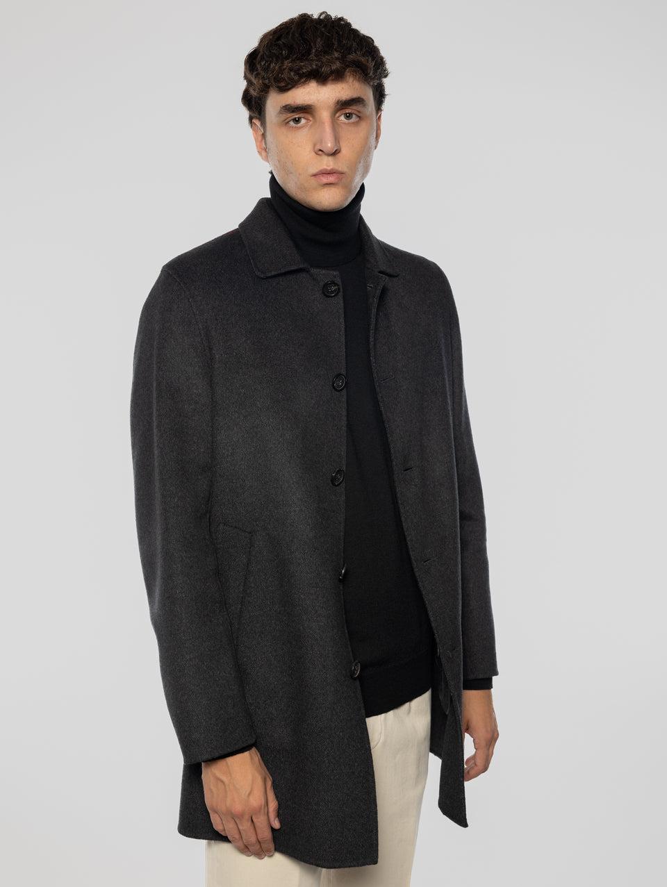 PALTò Cappotto Monopetto in Double Alfredo Grigio Hotsell