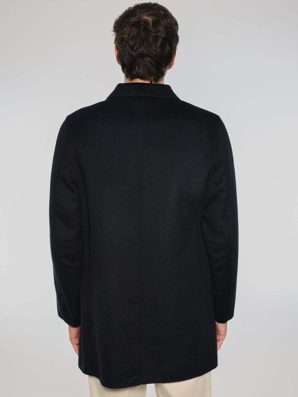 PALTò Cappotto Monopetto in Double Alfredo Blu Vendita Calda