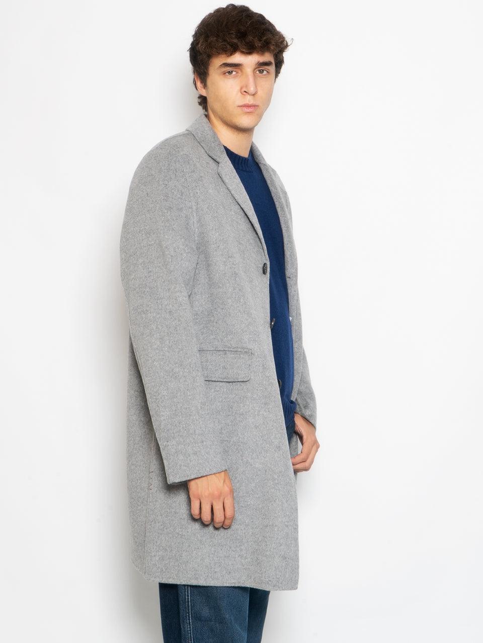 AMARANTO Cappotto Monopetto Tre Quarti Pietra Saldi Di Fabbrica
