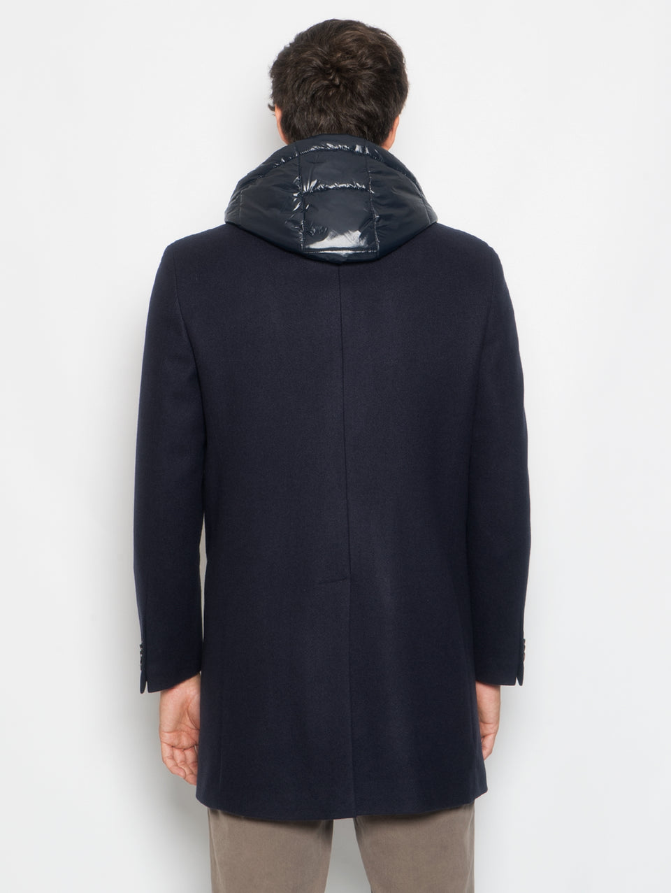 MANUEL RITZ Cappotto con Pettorina e Cappuccio Staccabile Blu 2025