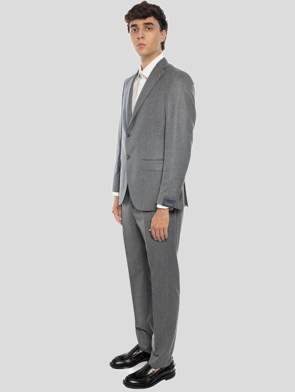 SARTORIA LATORRE Completo in Lana Grigio Melange In Linea