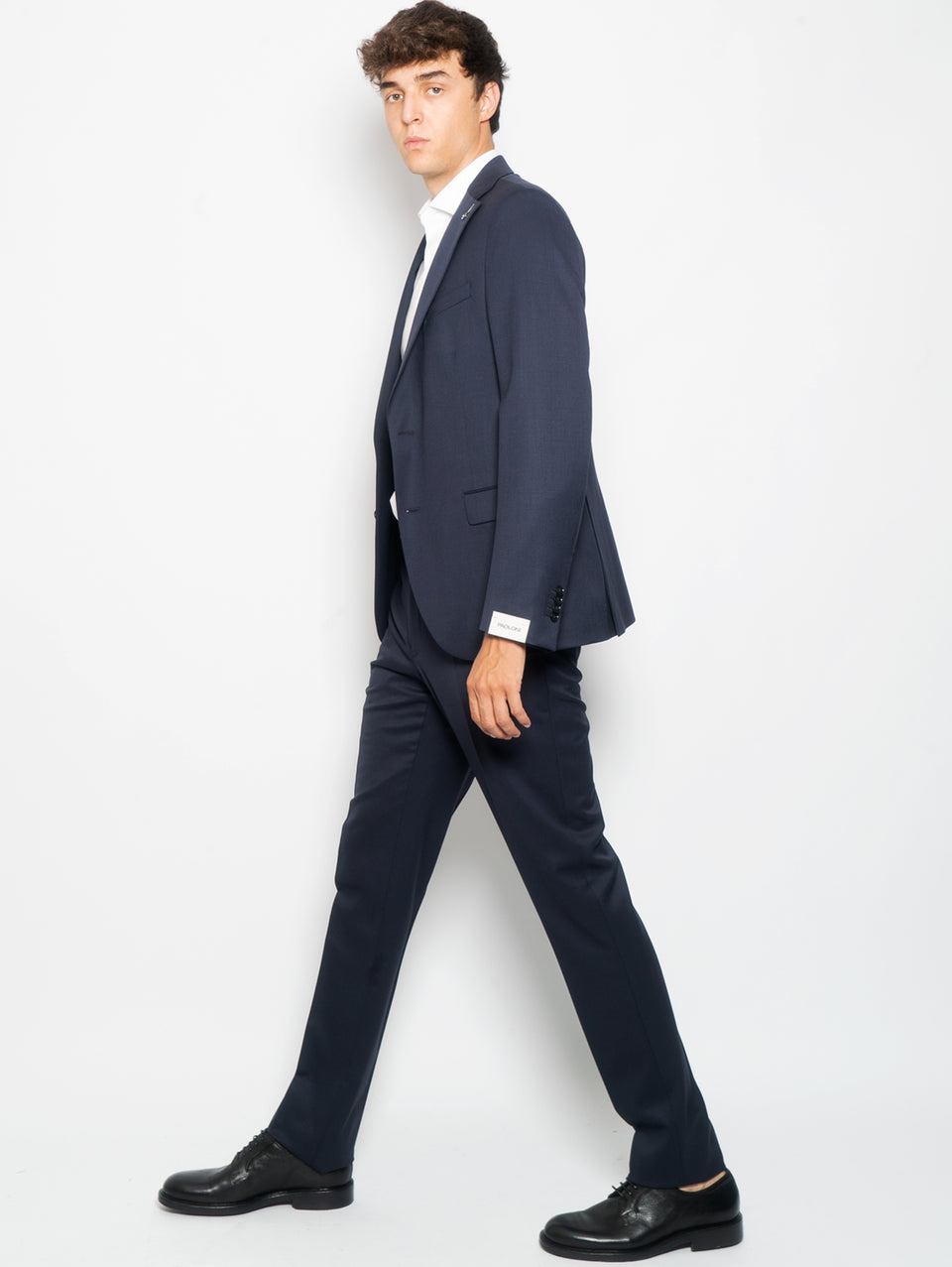 PAOLONI Completo in Lana Stretch Slim Blu Fino Al -60%