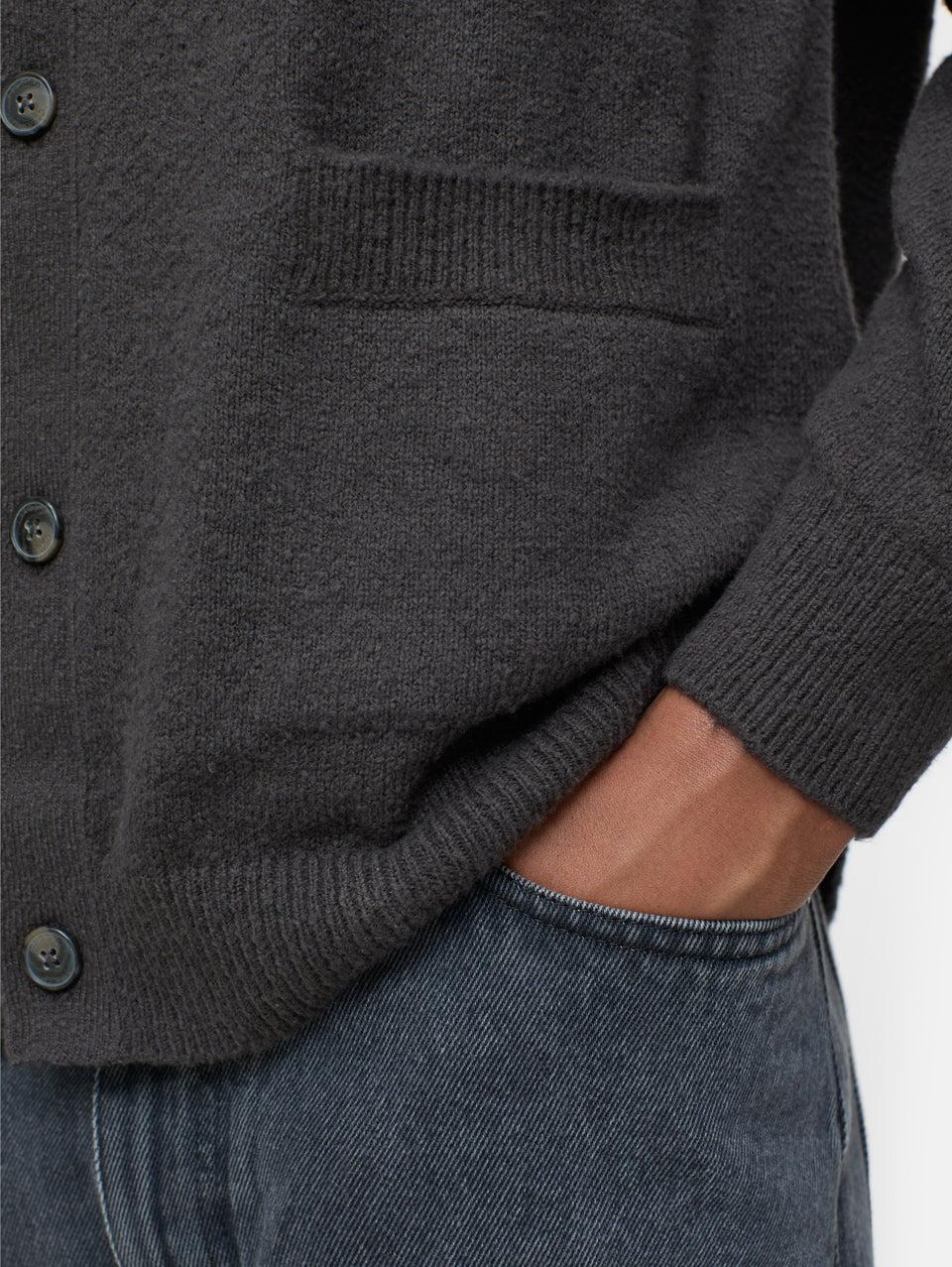 CLOSED Cardigan in Cotone Effetto Spazzolato Marrone Presa