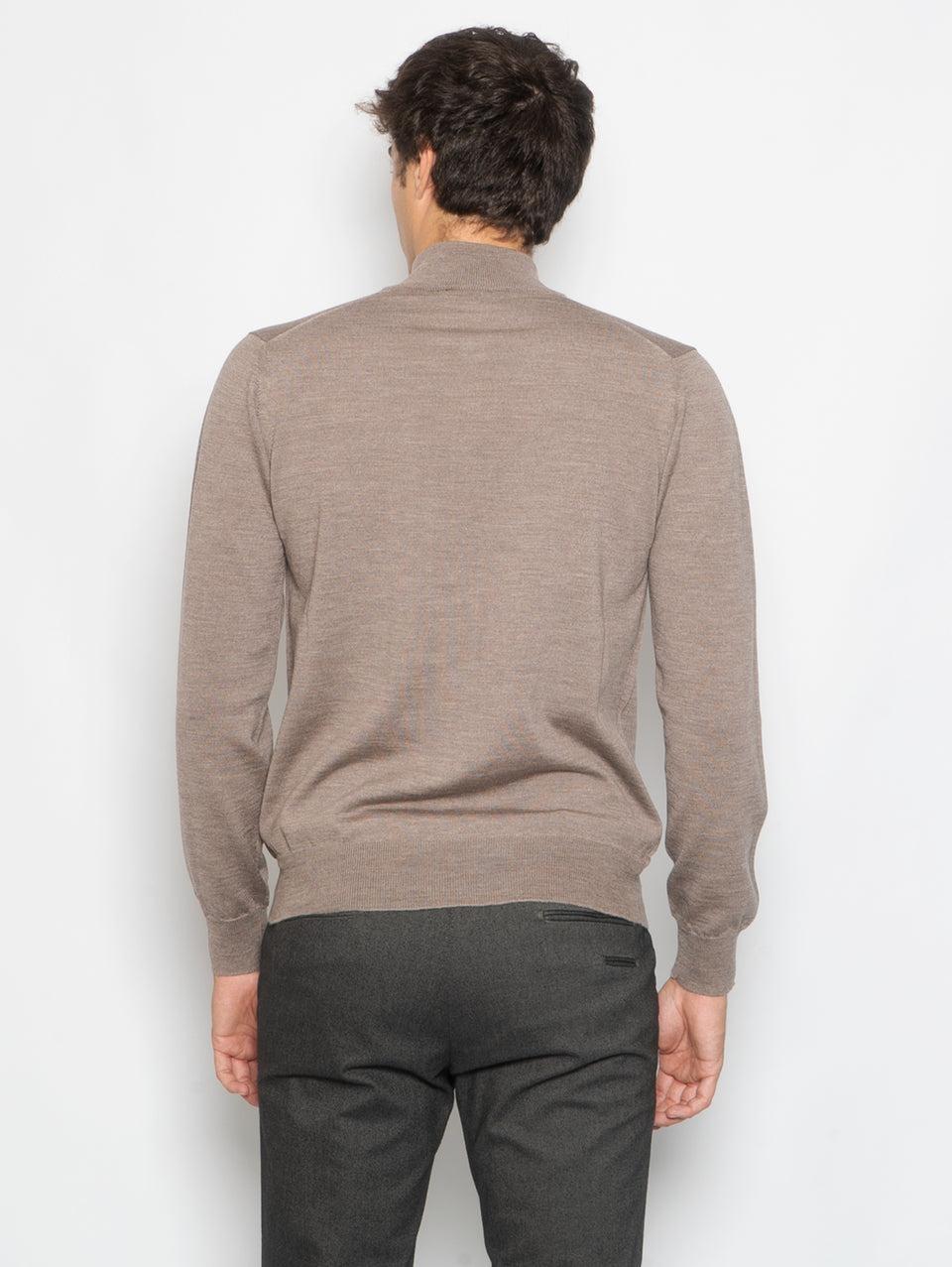 ALPHA STUDIO Cardigan con Bottoni in Merinos Greige In Vendita