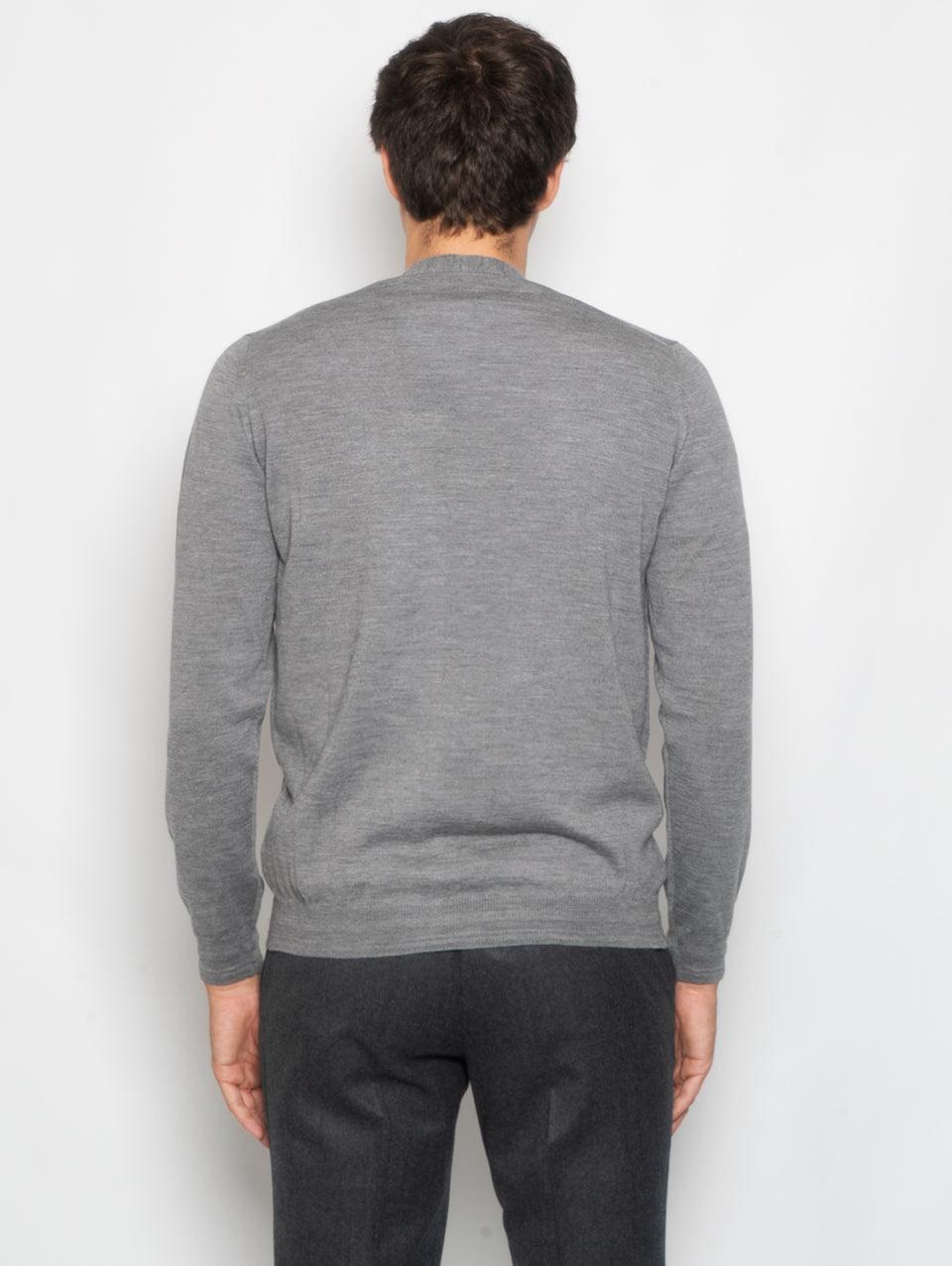 ALPHA STUDIO Cardigan con Taschino in Merinos Grigio Offerte