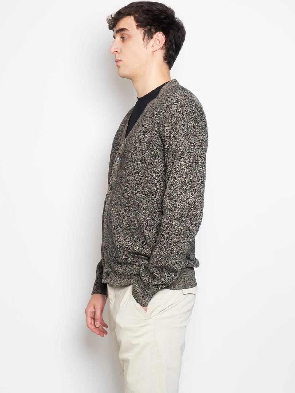 BARENA VENEZIA Cardigan Mélange Nero Saldi Di Fabbrica