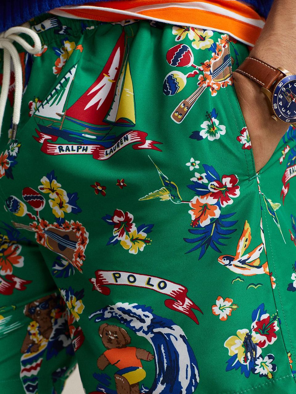 RALPH LAUREN Boxer da Mare Polo Bear Tropicale Verde Moda