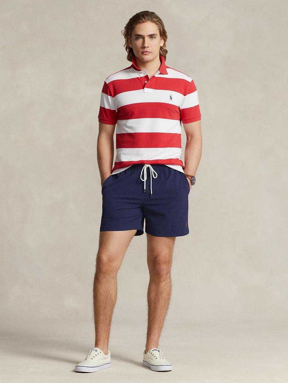 RALPH LAUREN Boxer da Mare Stretch Blu Navy In Linea