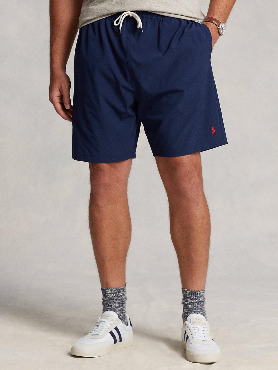 RALPH LAUREN Boxer da Mare Tinta Unita Traveler Blu Soddisfazione Garantita