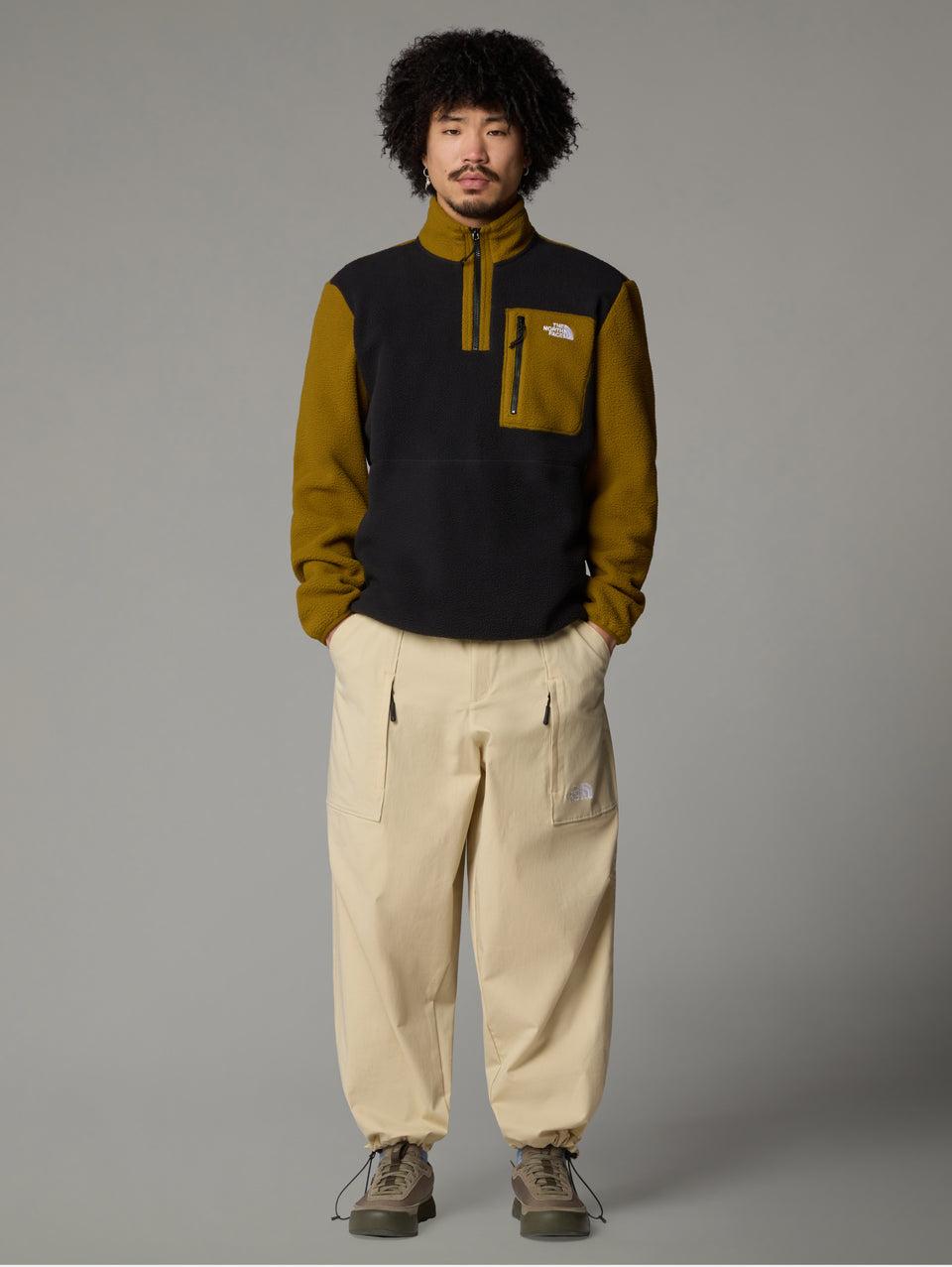 THE NORTH FACE Pile Yumiore con Cerniera a 1/4 Nero/Verde Vendita Calda