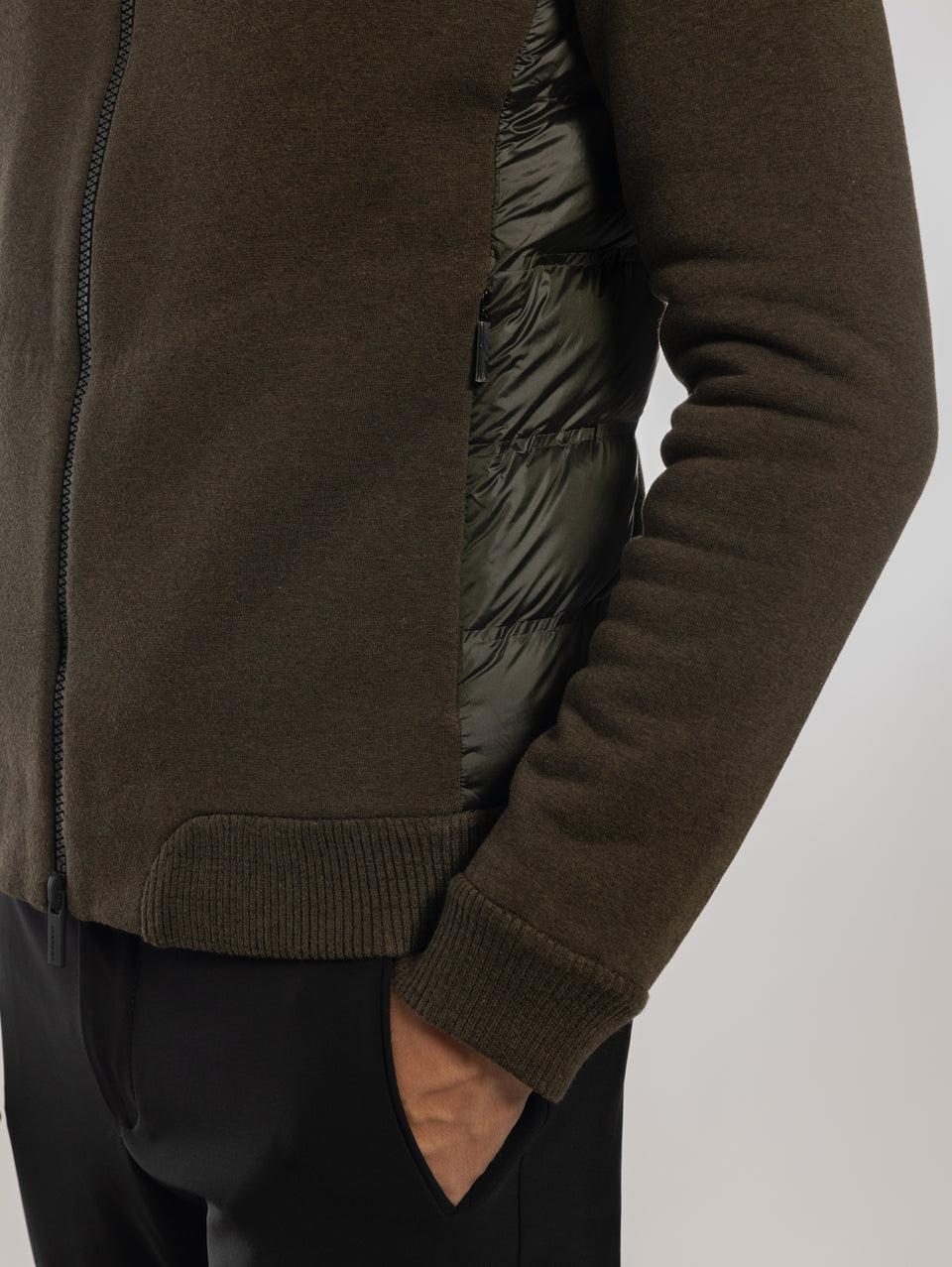 RRD Felpa con Inserti Laterali Verde Negozio