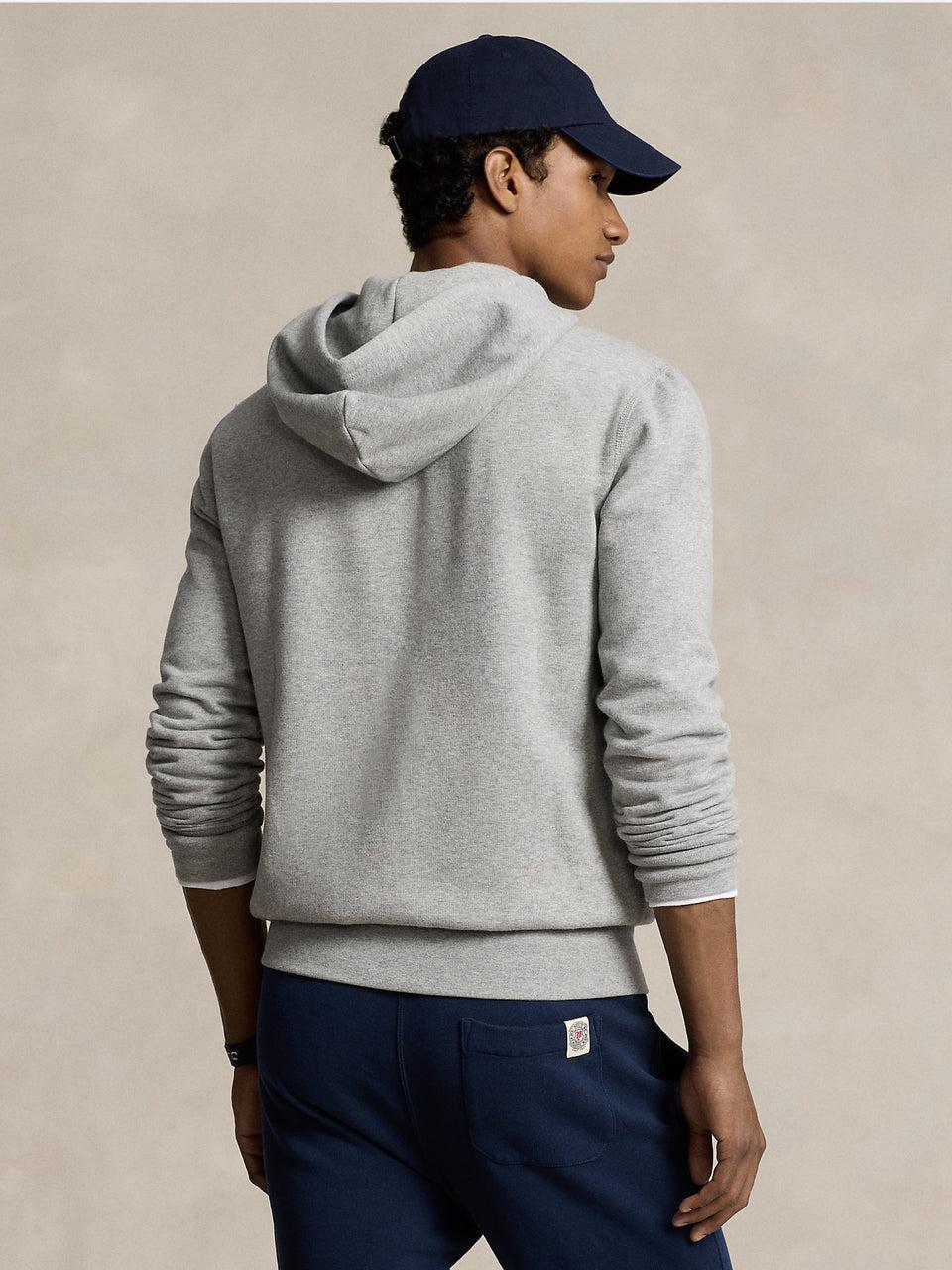 RALPH LAUREN Felpa Full zip con Cappuccio Grigio 2025