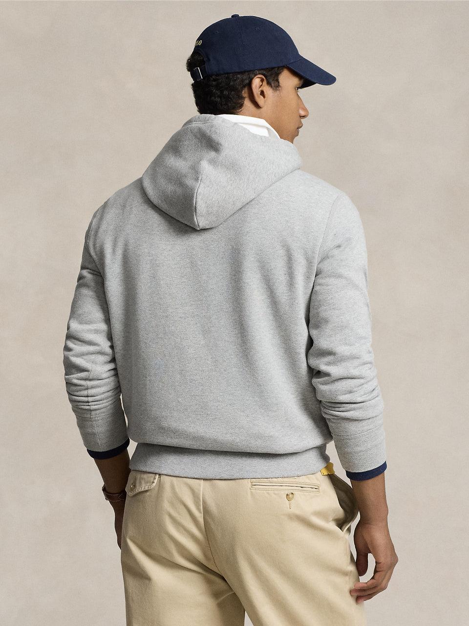 RALPH LAUREN Felpa con Cappuccio Grigio Italy