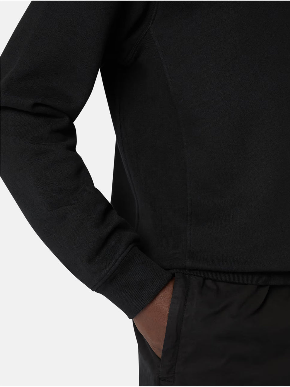 STONE ISLAND Felpa Girocollo in Cotone Nero Vendita