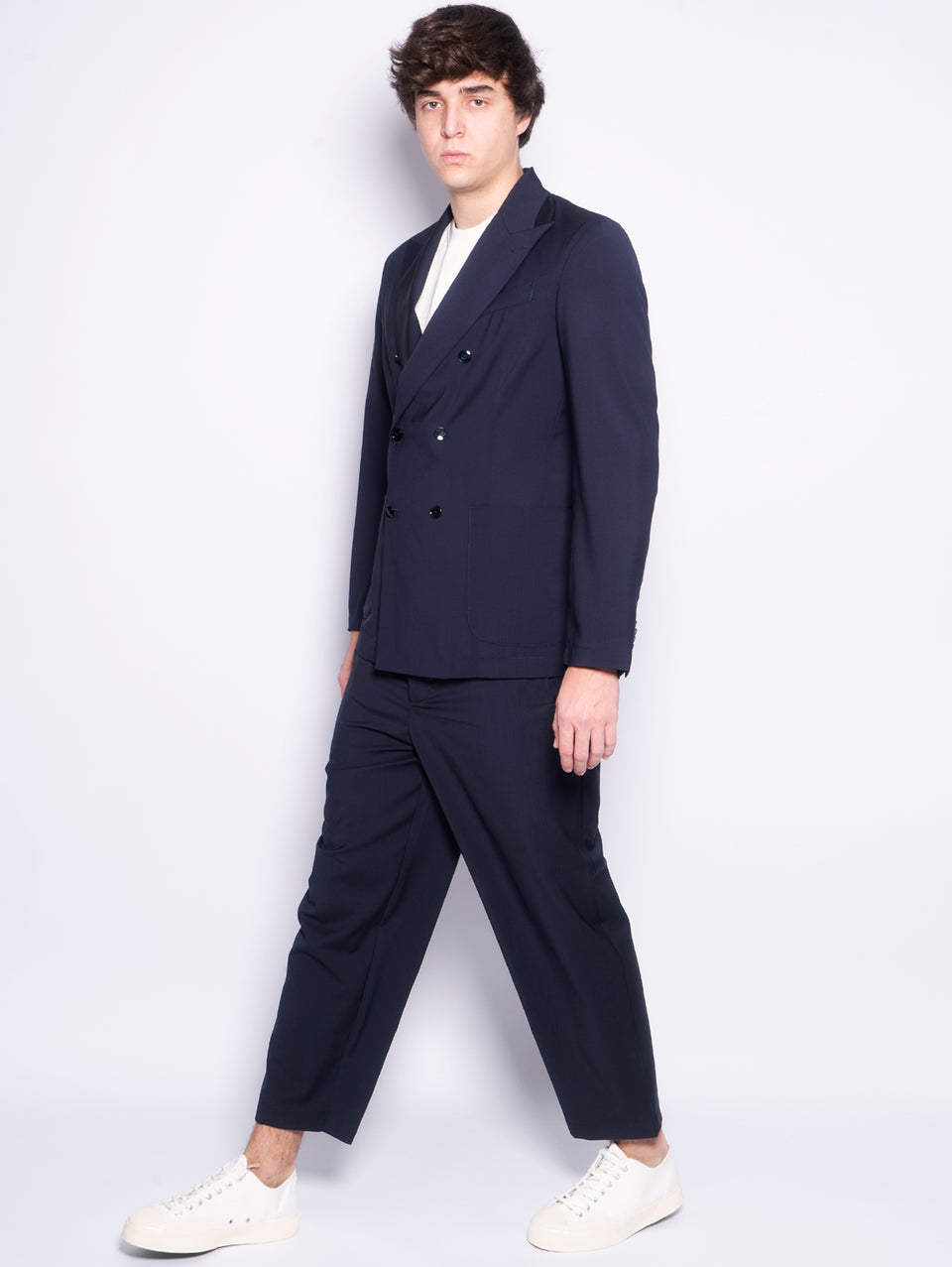 BARENA VENEZIA Giacca Doppio Petto Sfoderata Siroco Blu Navy Shopping Online