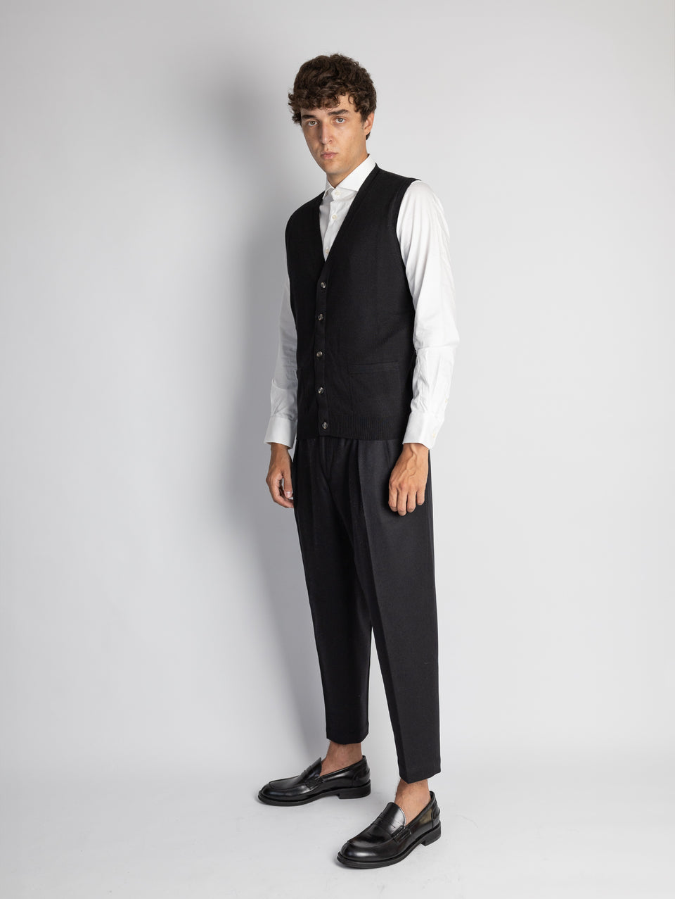 ALPHA STUDIO Gilet con Scollo a V Nero Offerte