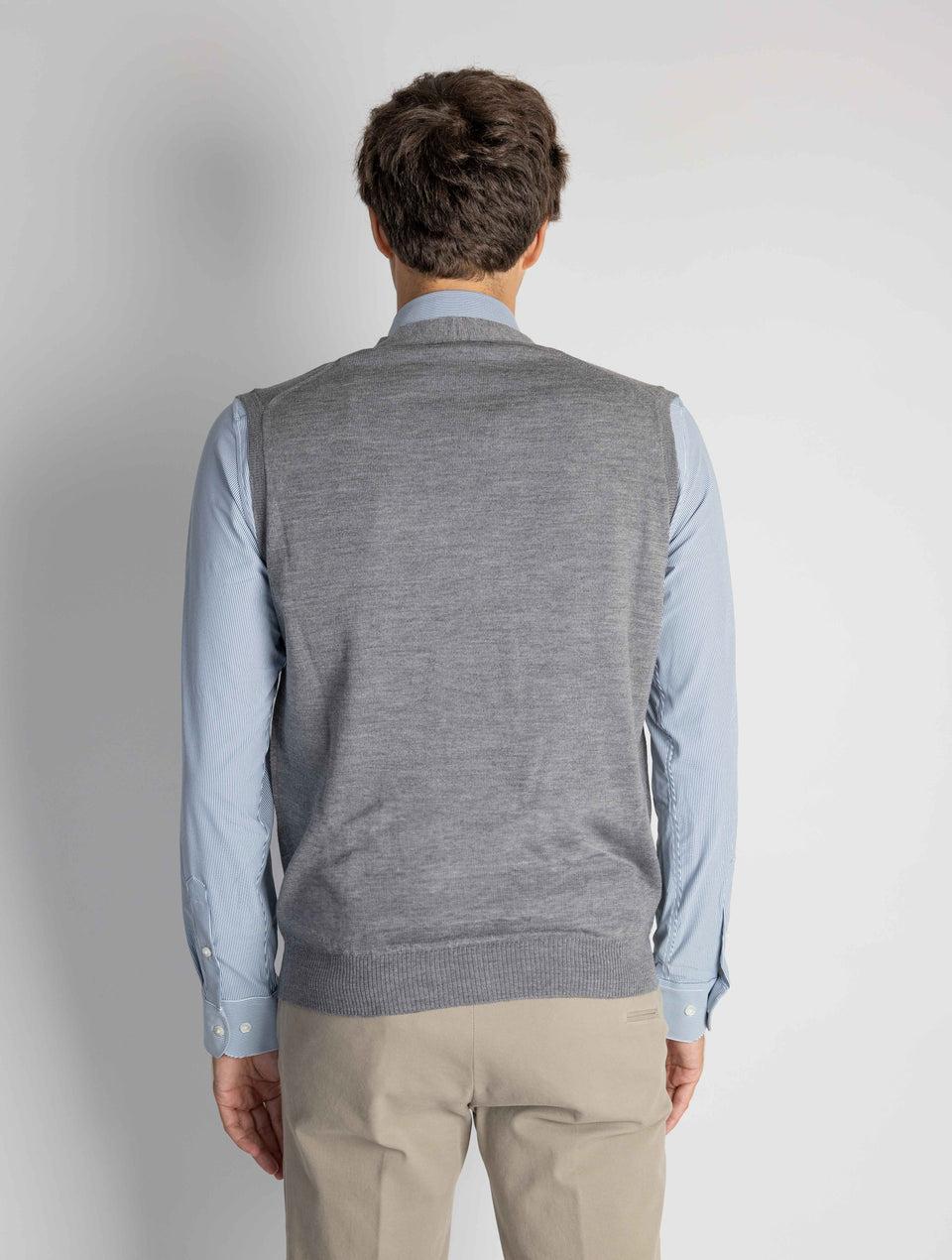 ALPHA STUDIO Gilet con Scollo a V Grigio Hotsell