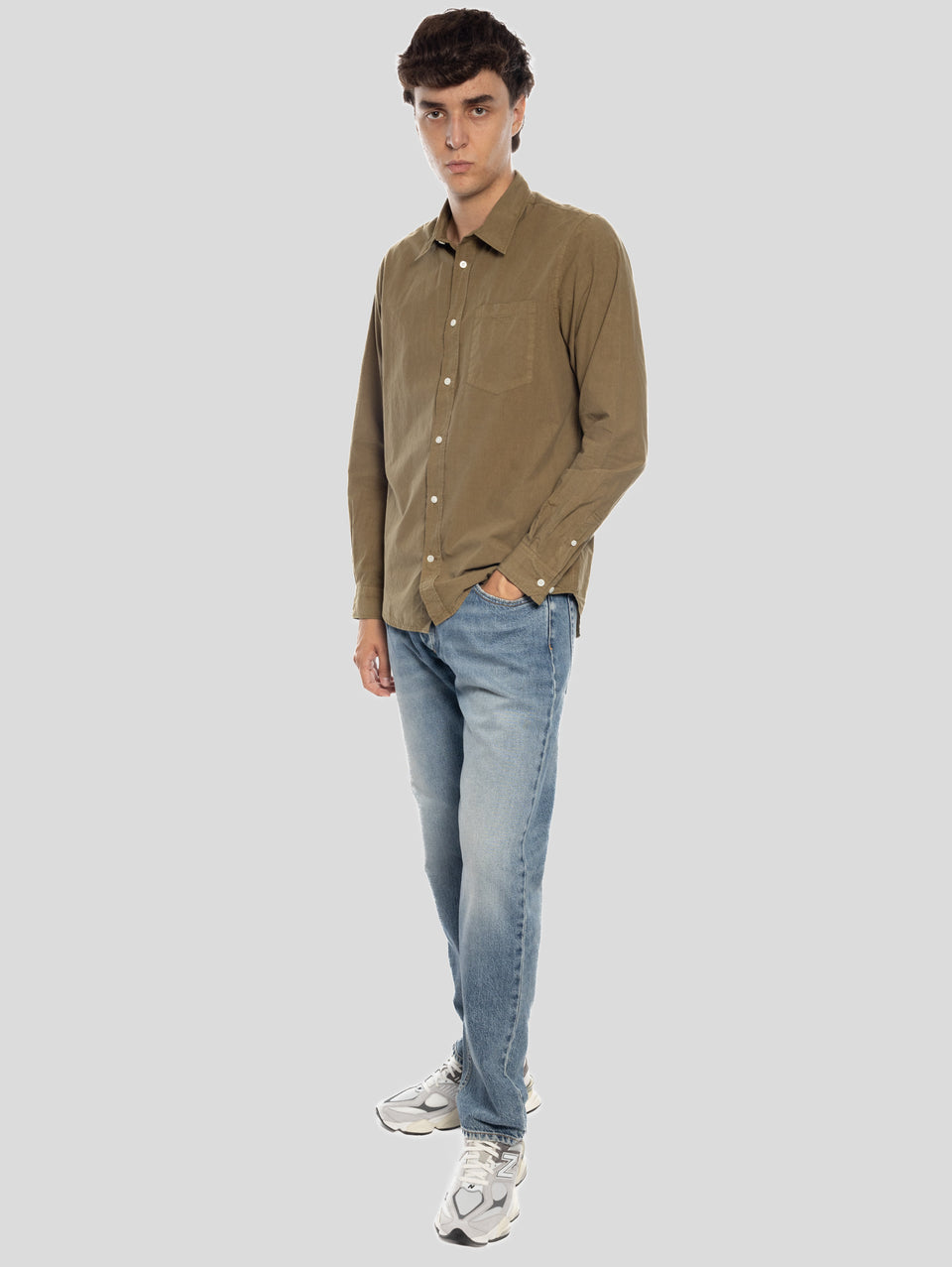 ICON DENIM Jeans Gamba Larga Kanye Blu Nuova
