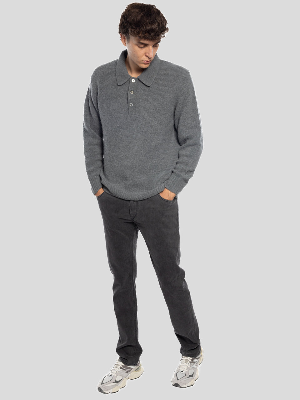 HAND PICKED Jeans Regular Elasticizzato Ravello Antracite Presa