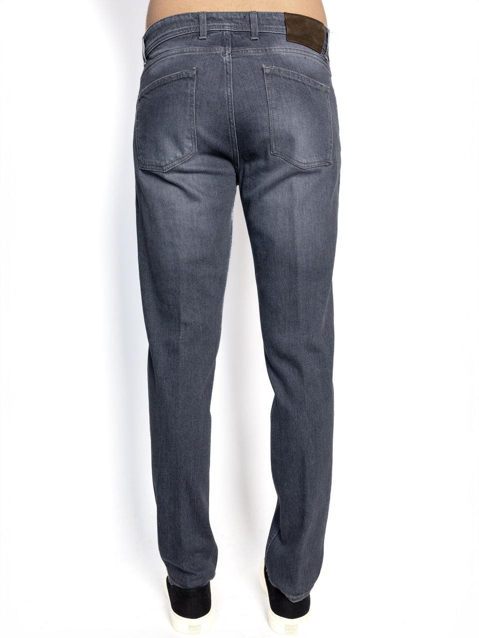 BRIGLIA 1949 Pantaloni in Denim Elasticizzato Grigio Vendita