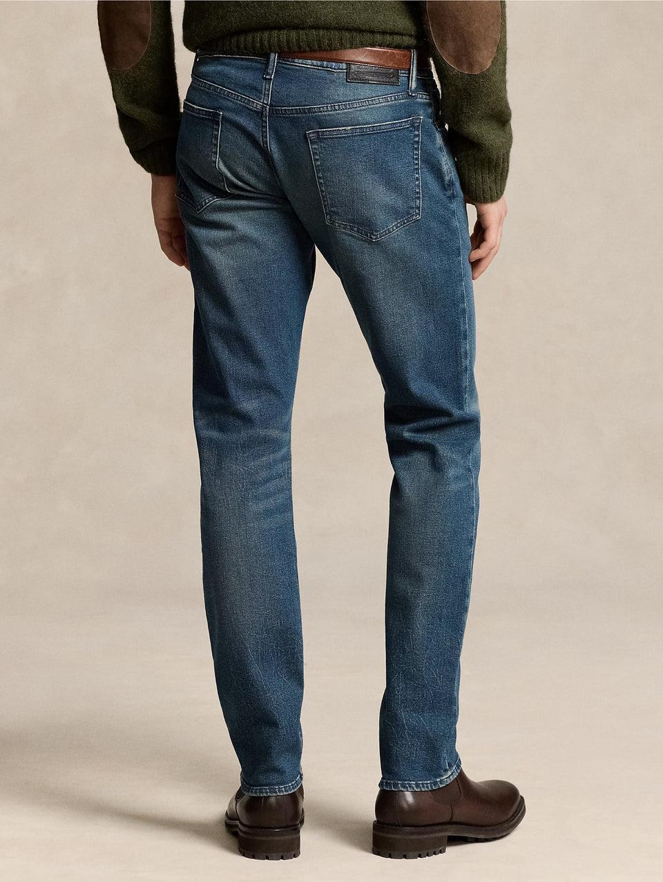 RALPH LAUREN Jeans Sullivan in Cotone Stretch Blu Spedizione Gratuita