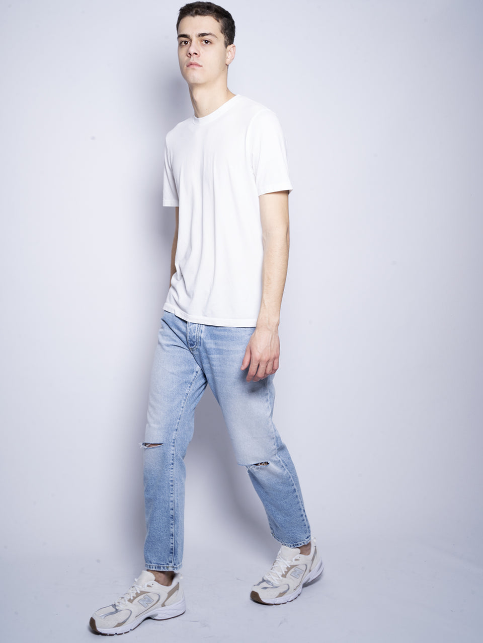 ICON DENIM Jeans Josh Gamba Dritta con Tagli Blu Soddisfazione Garantita
