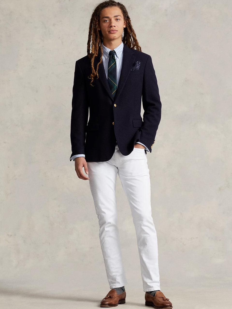 RALPH LAUREN Jeans Sullivan in Cotone Bull Slim Fit Bianco Qualità Garantita